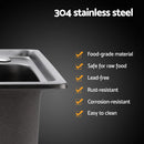 Cefito Kitchen Sink 61X43CM Stainless Steel Basin Single Bowl Black Drain Basket - RnR Galore