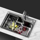 Cefito Kitchen Sink 61X43CM Stainless Steel Basin Single Bowl Black Drain Basket - RnR Galore