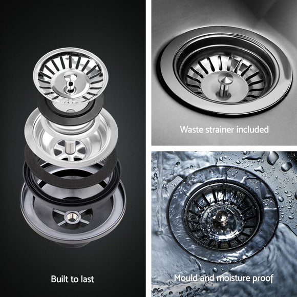Cefito Kitchen Sink Basin Stainless Steel Under/Top/Flush Mount Bowl 155X50CM - RnR Galore