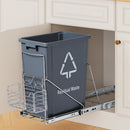 Cefito Pull Out Bin Kitchen Cabinet Slide Garbage Rubbish Bins Basket 40L Grey - RnR Galore