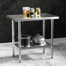 Cefito Stainless Steel Kitchen Benches Work Bench 910x610mm 430 - RnR Galore