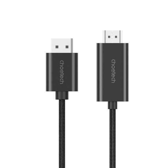 CHOETECH XDH01 4K 60Hz DisplayPort Male to HDMI Male Braided Cable 2M - RnR Galore