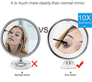 Christmas gift 10X Magnifying Suction Cup LED Makeup Mirror: Flawless Vanity Mirror with Natural Light for Precise Grooming - RnR Galore