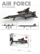 Christmas gift SR - 71 Blackbird Reconnaissance Aircraft Building Blocks Set, 183 Pieces Military Model Kit for Kids Aged 6+ & Enthusiasts（SQ71 reconnaissance plane） - RnR Galore
