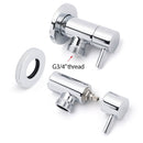 Chrome Round Wall Mounted 1/4 Turn Hot Cold Tap Pair Set For Washing Machine - RnR Galore