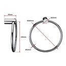 Classic Chrome Towel Bar Rail Ring Bathroom - RnR Galore