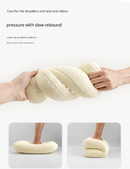 Coffee Reversible Memory Foam Travel Pillow - All - Season Comfort Neck Support for Deep Sleep & Portability - RnR Galore