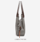 Coffee Women's Canvas Hobo Handbag Multi - Compartment Shoulder Tote Bag Minimalist Casual Purse 30cm for Work Shopping & Travel - RnR Galore