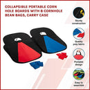 Collapsible Portable Corn Hole Boards With 8 Cornhole Bean Bags, Carry Case - RnR Galore