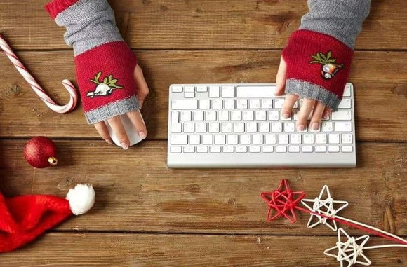 Color - Block Bird Embroidered Fingerless Knit Gloves – Warm, Flexible, Perfect for Daily Autumn/Winter Use, 8.5×22cm Stylish Practical Commute Hand - Warming Essential(purple) - RnR Galore