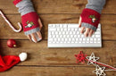 Color - Block Bird Embroidered Fingerless Knit Gloves – Warm, Flexible, Perfect for Daily Autumn/Winter Use, 8.5×22cm Stylish Practical Commute Hand - Warming Essential(red) - RnR Galore