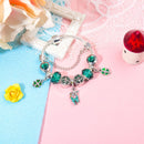 Colorful Cat Eye Glass Bead Clover Pendant Bracelet(20cm) - RnR Galore