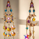 Colorful Dazzling Celestial Crystal Suncatcher - Star Shape Rainbow Maker Window Hanging Ornament - RnR Galore