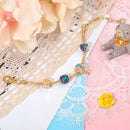 Colorful Leaf Moon Star Pendant Versatile Gold Bracelet(18cm) - RnR Galore