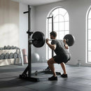 Commercial Squat Rack Adjustable Pair Fitness Exercise Weight Lifting Gym Barbell Stand - RnR Galore