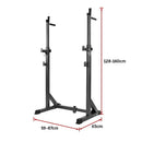 Commercial Squat Rack Adjustable Pair Fitness Exercise Weight Lifting Gym Barbell Stand - RnR Galore