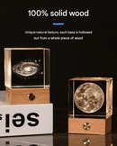 Constellation Luminous 3D Crystal Cube Night Light - Laser Engraved Artwork with Solid Wood Base - RnR Galore