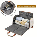 Convertible Travel Garment Bag Large Duffel Suit Carrier with Shoe Compartment & Hidden Backpack Straps Waterproof Black - RnR Galore