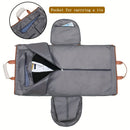 Convertible Travel Garment Bag Large Duffel Suit Carrier with Shoe Compartment & Hidden Backpack Straps Waterproof Black - RnR Galore