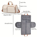 Convertible Travel Garment Bag Large Duffel Suit Carrier with Shoe Compartment & Hidden Backpack Straps Waterproof Black - RnR Galore