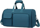 Convertible Travel Garment Bag Large Duffel Suit Carrier with Shoe Compartment & Hidden Backpack Straps Waterproof Blue - RnR Galore