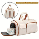 Convertible Travel Garment Bag Large Duffel Suit Carrier with Shoe Compartment & Hidden Backpack Straps Waterproof Light Pink - RnR Galore