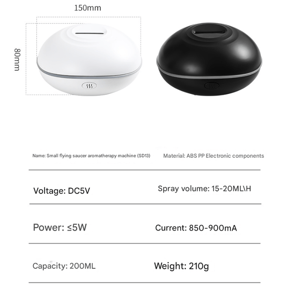 Crack color Mini USB Aromatherapy Diffuser with Flame Projection - Portable Humidifier for Home and Car Use - RnR Galore