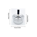 Creative Ashtray, Large Circular Metal Ashtray with Rotating Tray, Press - Type Design - RnR Galore