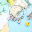 Cute Heart - shaped Beaded Bracelet with Rhinestones(17cm) - RnR Galore