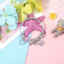 Cute Heart - shaped Beaded Bracelet with Rhinestones(18cm) - RnR Galore