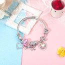 Cute Heart - shaped Beaded Bracelet with Rhinestones(19cm) - RnR Galore