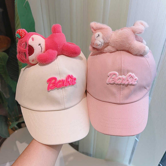 Cute Plush - Decorated Baseball Cap(Beige pink) - RnR Galore