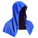 Dark Blue 5 - Pack Instant Cooling Towel Set - UPF Sun Protection Hooded Ice Towels for Sports & Outdoor Activities - RnR Galore