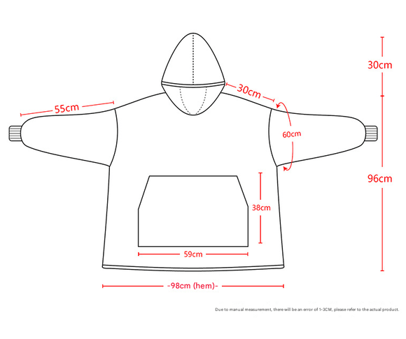 Dark Grey Oversized Wearable Blanket Hoodie - Ultra Soft & Cozy Snuggle Pullover for Adults - RnR Galore