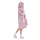 Dark Pink Oversized Wearable Blanket Hoodie - Ultra Soft & Cozy Snuggle Pullover for Adults - RnR Galore