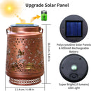 Decorative Solar Butterfly Hanging Lantern(11x11x17CM) - Waterproof Metal Hollow - Carved Outdoor Garden Projection Light for Garden and Patio - RnR Galore