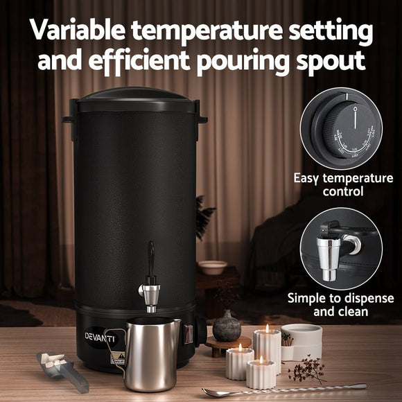 Devanti 10L Wax Melter Candle Making 1520W Melting Pot Furnace Pour Spout Soap - RnR Galore