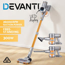 Devanti 300W Stick Vacuum Cleaner Cordless Self - Standing Golden - RnR Galore