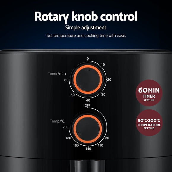 Devanti 4L Air Fryer Knob Control 1500W - RnR Galore