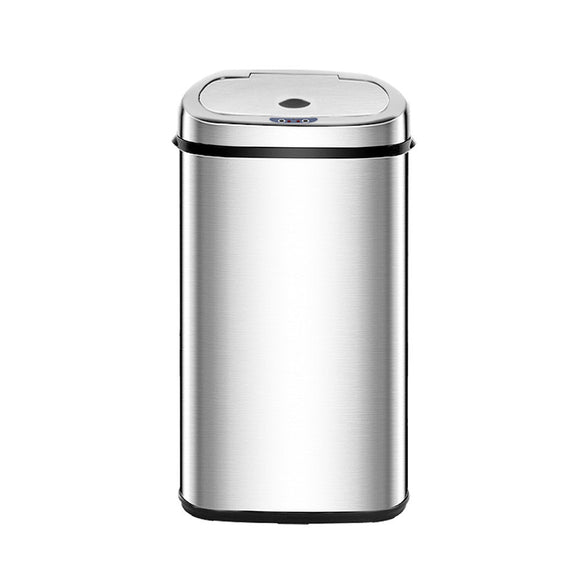 Devanti 50L Motion Sensor Bin Rubbish Automatic Silver - RnR Galore