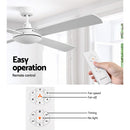Devanti 52'' Ceiling Fan AC Motor 4 Blades w/Remote - White - RnR Galore