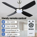 Devanti 52'' Ceiling Fan DC Motor w/Light w/Remote Black - RnR Galore