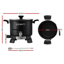 Devanti 5L Wax Melter Candle Making 1200W Melting Pot Furnace Quick Pour Spout Soy Soap - RnR Galore
