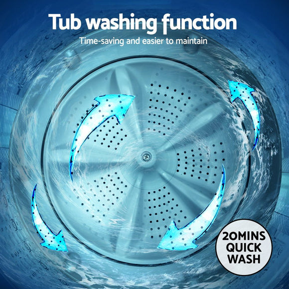 Devanti 6kg Top Load Washing Machine White - RnR Galore