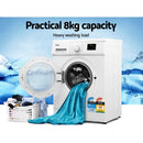 Devanti 8kg Front Load Washing Machine Quick Wash 24h Delay Start Automatic - RnR Galore