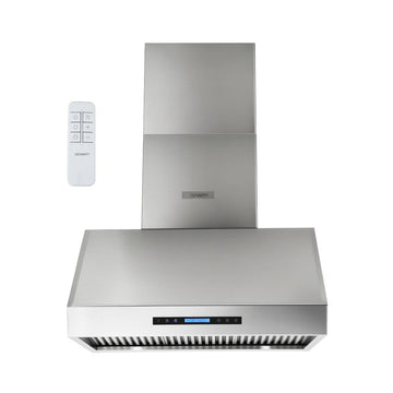 Devanti 900mm Range Hood 3 - Speed Fan LED Display Remote Control - RnR Galore