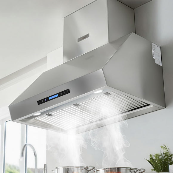 Devanti 900mm Range Hood 3 - Speed Fan LED Display Remote Control - RnR Galore