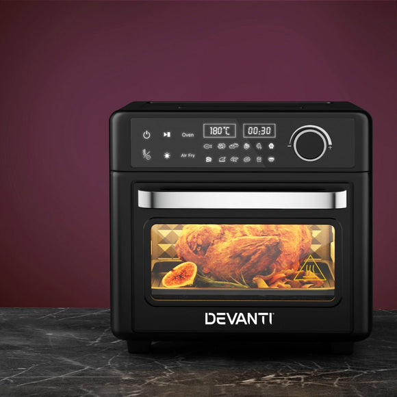 Devanti Air Fryer 15L LCD Fryers Oven - RnR Galore