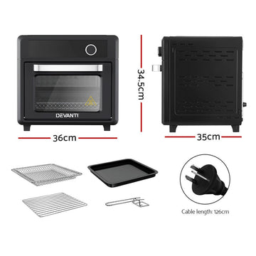 Devanti Air Fryer 20L LCD Fryers Oven - RnR Galore