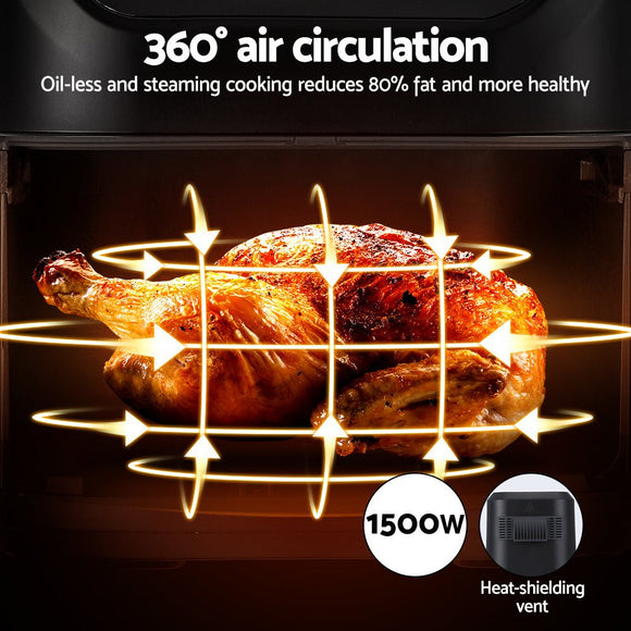 Devanti Air Fryer 5L W/ LCD Touch 1500W - RnR Galore